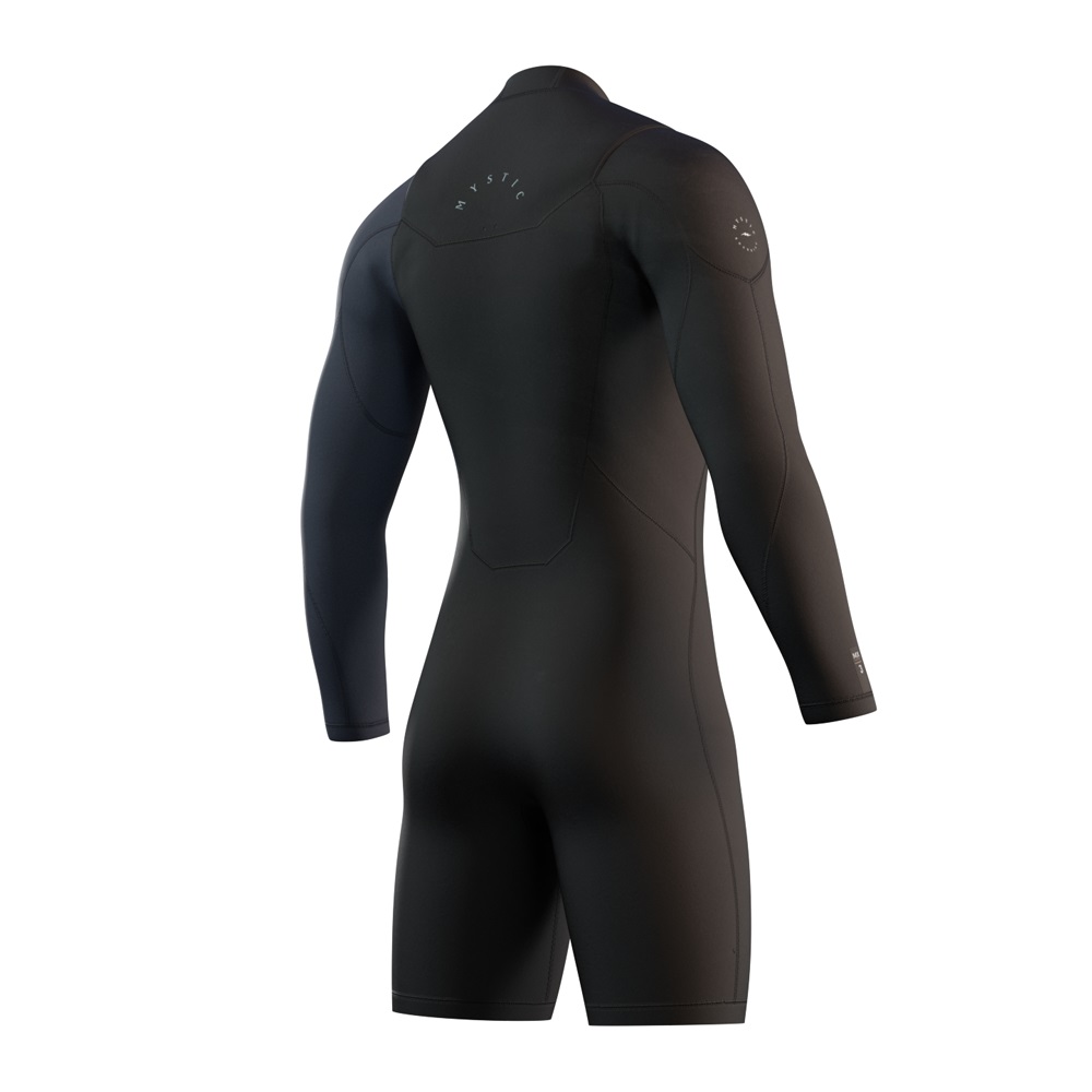 Mystic Marshall Longarm Shorty 3/2mm Herren Brustreißverschluss schwarz 2