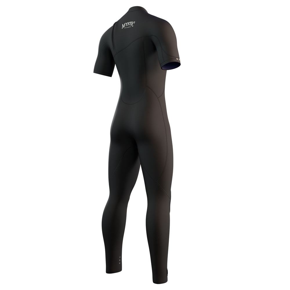 Mystic The One Shortarm 3/2mm Herren Zipfree Schwarz 4