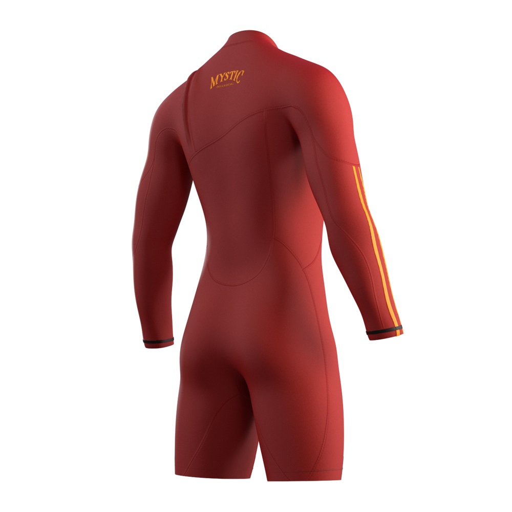 Mystic The One Longarm Shorty 3/2mm Herren zipfree rot 4