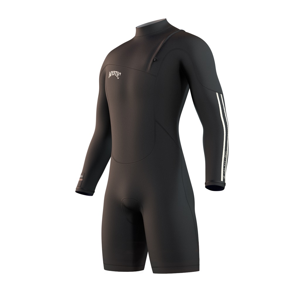 Mystic The One Longarm Shorty 3/2mm  Herren zipfree schwarz 3