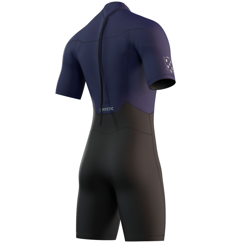 Mystic Marke Shorty Neoprenanzug 3/2 Reißverschluss hinten Herren Nachtblau 2