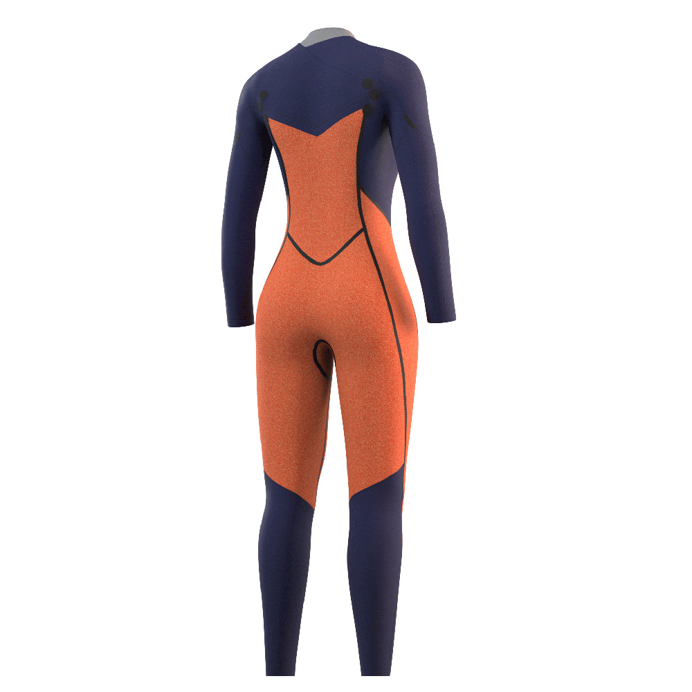 Mystic Dazzled Fullsuit 4/3 mm Damen Schwarz Brustreißverschluss 4