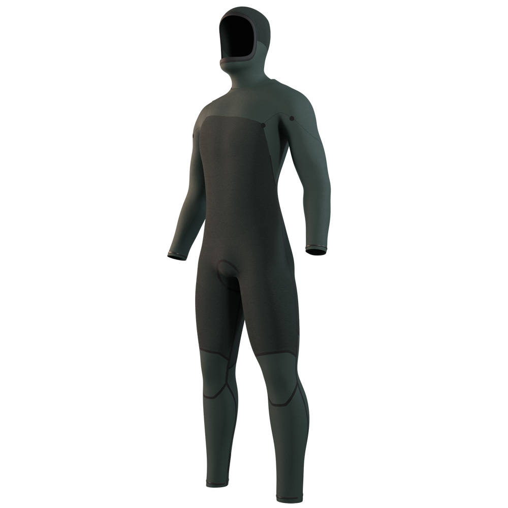 Mystic Motion Hooded Fullsuit 5/3mm Neoprenanzug Herren Schwarz Brustreißverschluss 3