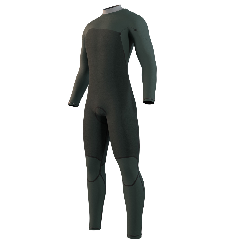 Mystic Bewegung Fullsuit 5/3mm Neoprenanzug Herren Schwarz Brustreißverschluss 3