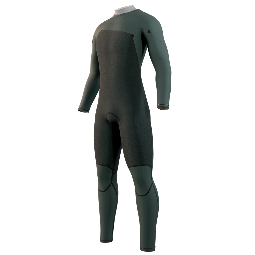 Mystic Motion Fullsuit 5/3 mm Brustreißverschluss Herren Schwarz/Sand 3