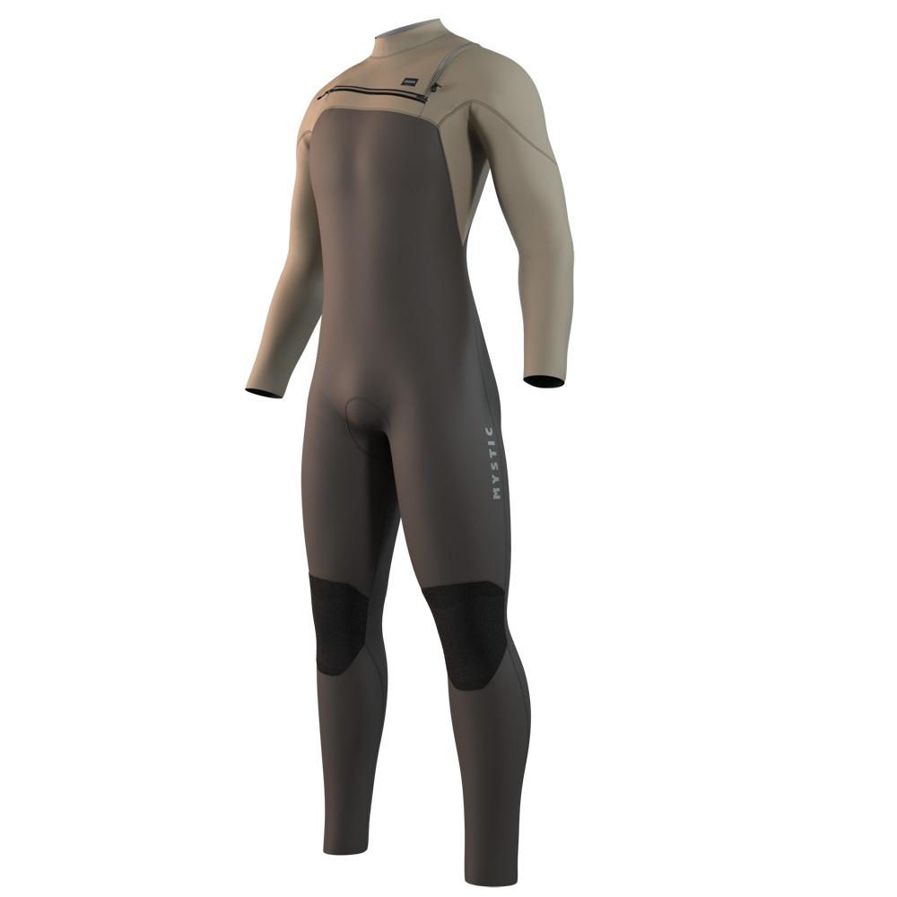 Mystic Motion Fullsuit 4/3mm Neoprenanzug Herren Beige Brustreißverschluss foto 1
