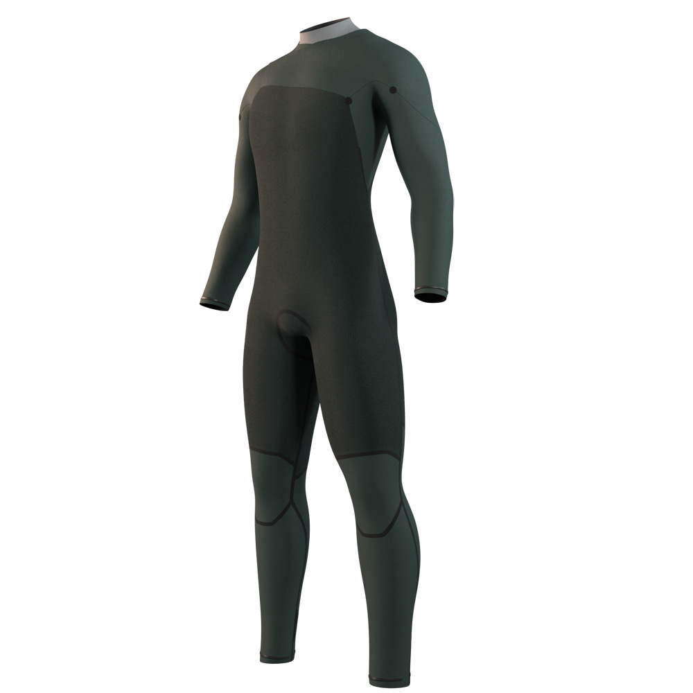 Mystic Motion Fullsuit 3/2mm Neoprenanzug Herren Schwarz Brustreißverschluss 3