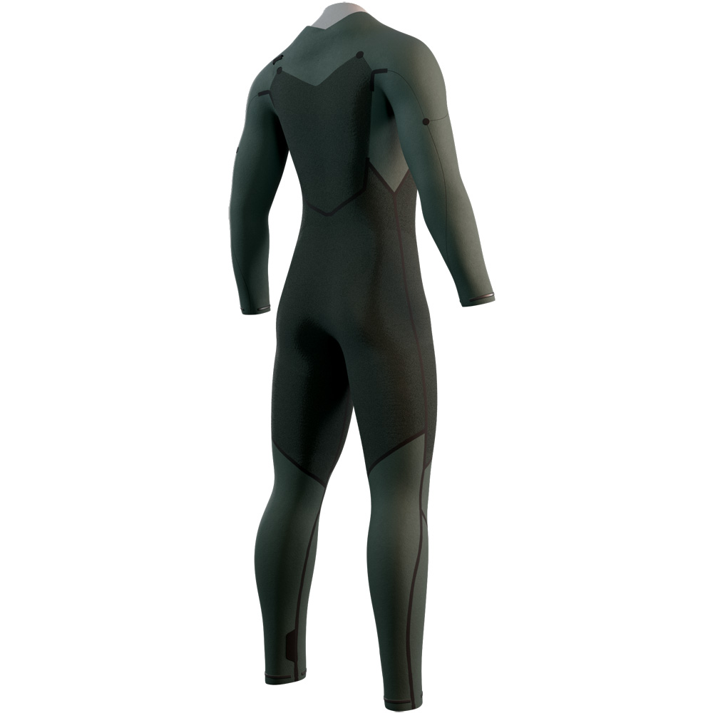 Mystic Motion Fullsuit 3/2 mm Brustreißverschluss Herren Schwarz/Sand 4