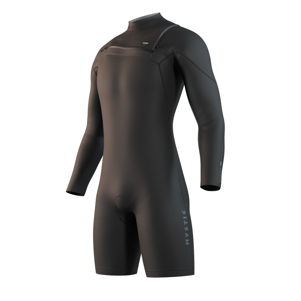 Mystic Motion longarm shorty 3/2 mm chest zip herren schwarz foto 1
