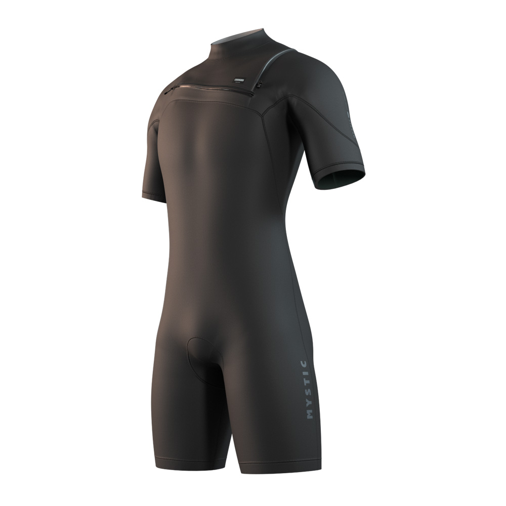 Mystic Bewegung Shorty 3/2 mm Brustreißverschluss Herren Schwarz foto 1