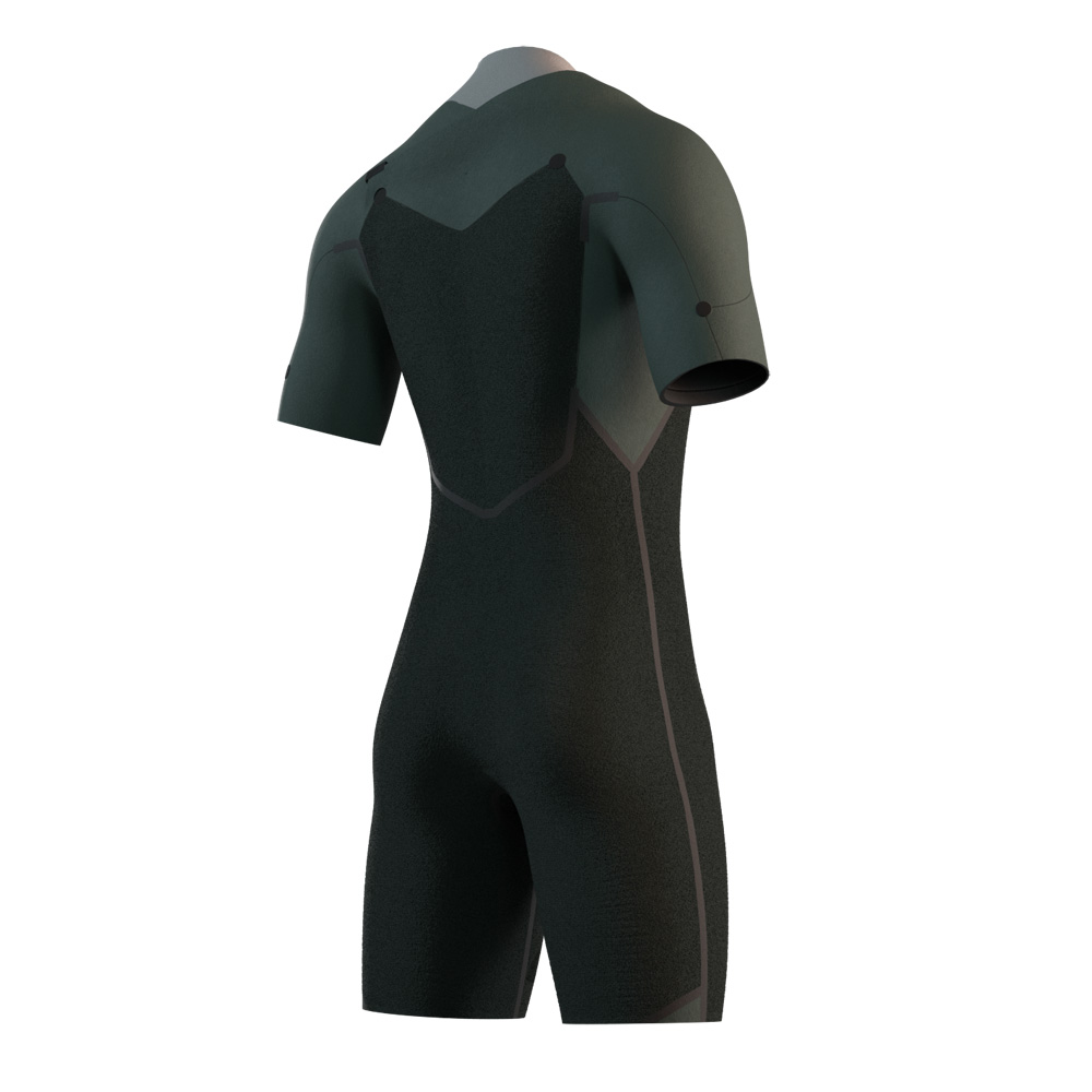 Mystic Bewegung Shorty 3/2 mm Brustreißverschluss Herren Schwarz 4