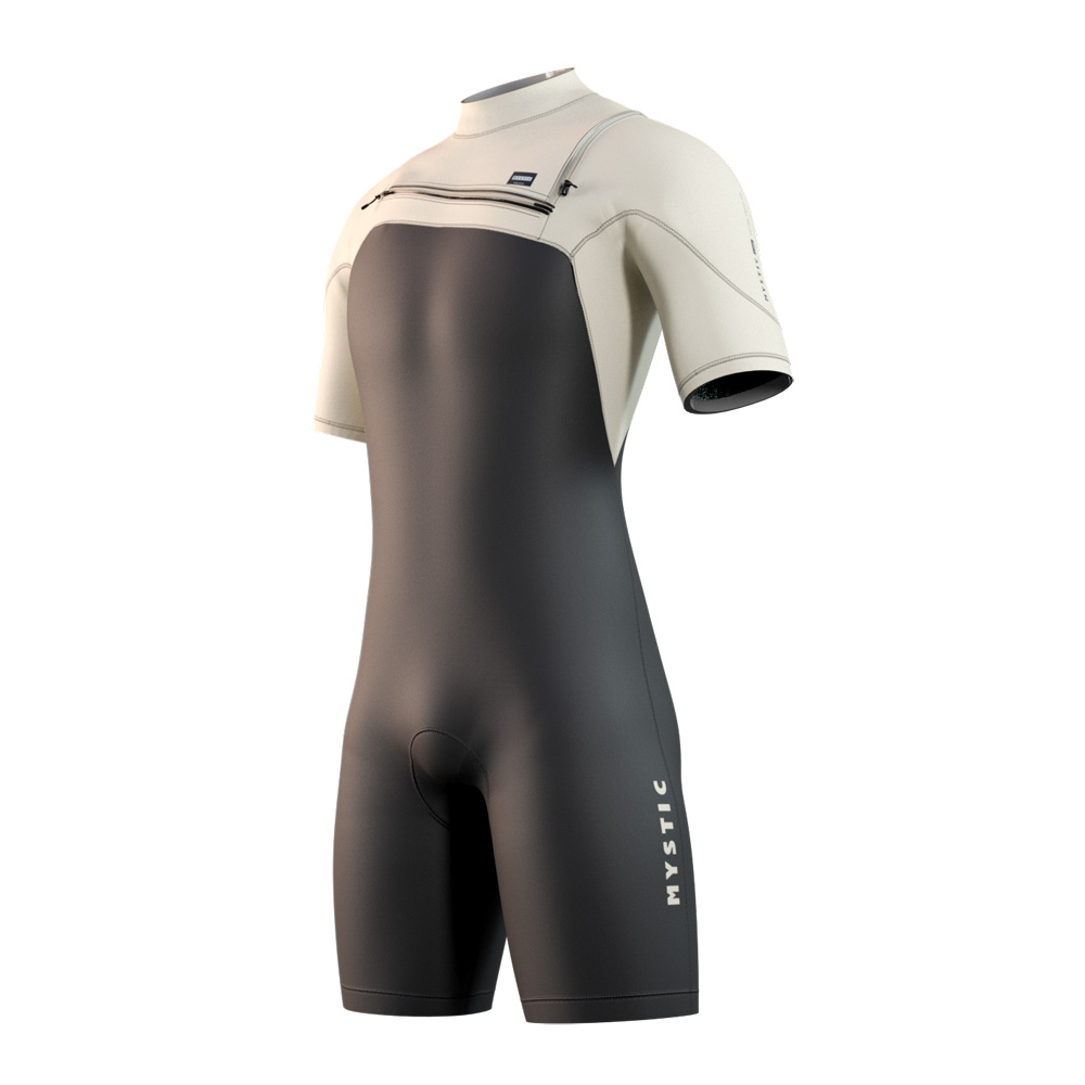 Mystic Bewegungs-Shorty 3/2 mm Frontreißverschluss Herren Schwarz/Sand foto 1