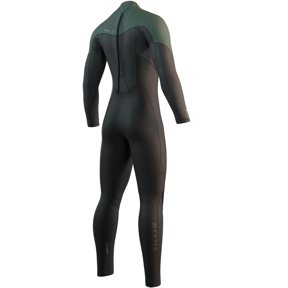 Mystic Star Fullsuit 4/3mm Neoprenanzug Herren Grün Rückenreißverschluss 2