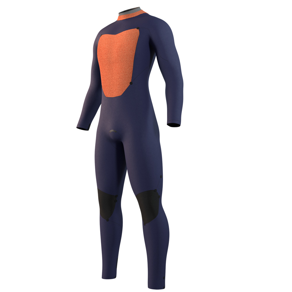 Mystic Star Fullsuit 4/3mm Neoprenanzug Herren Grün Rückenreißverschluss 3