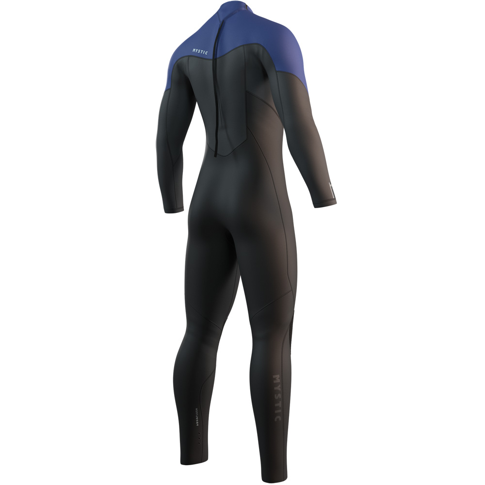 Mystic Star Fullsuit 3/2 mm Rückenreißverschluss Herren Schwarz/Blau 2