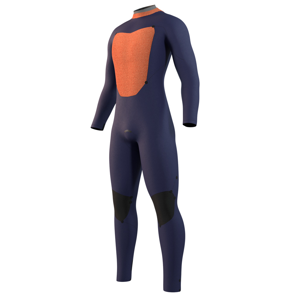 Mystic Star Fullsuit 3/2 mm Rückenreißverschluss Herren Schwarz/Blau 3