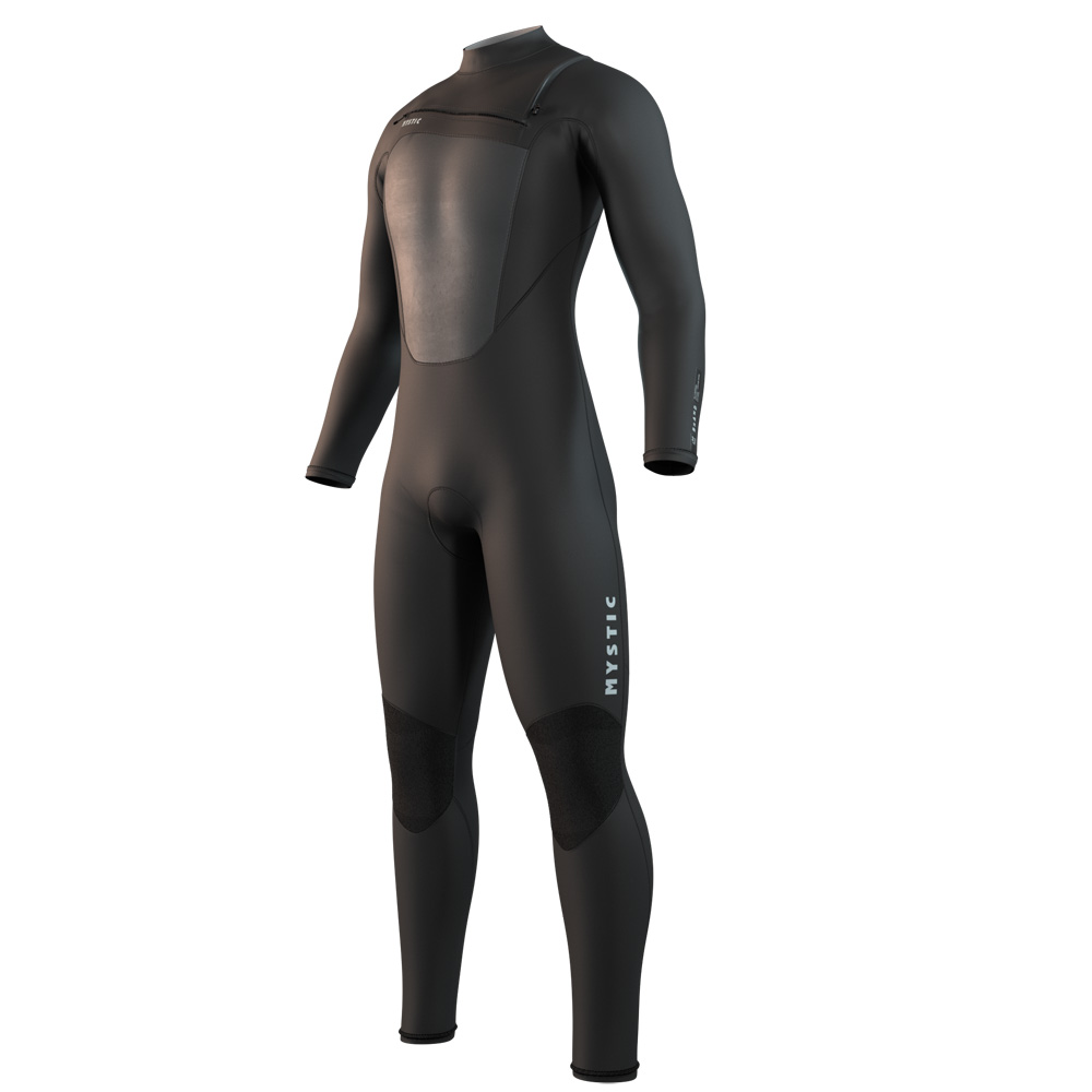 Mystic Brand Fullsuit 3/2mm Neoprenanzug Herren Schwarz Frontreißverschluss foto 1