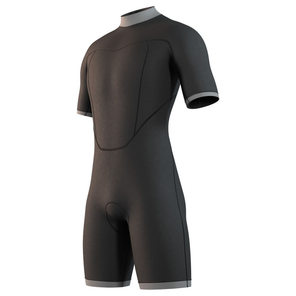 Mystic Brand Shorty 3/2mm Neoprenanzug Herren Olivgrün Rückenreißverschluss 3
