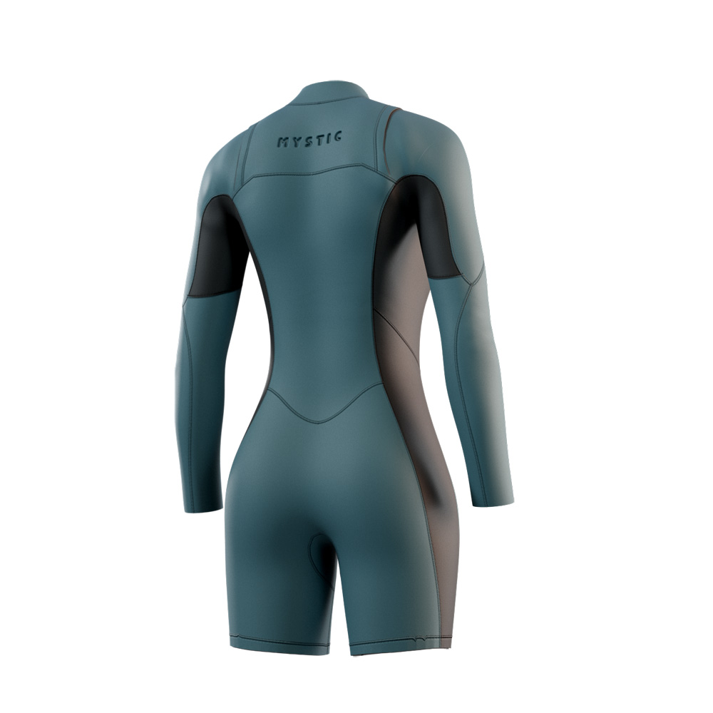 Mystic Haven Langarm-Shorty 3/2 mm Doppelbrustreißverschluss Damen Teal Blau 2