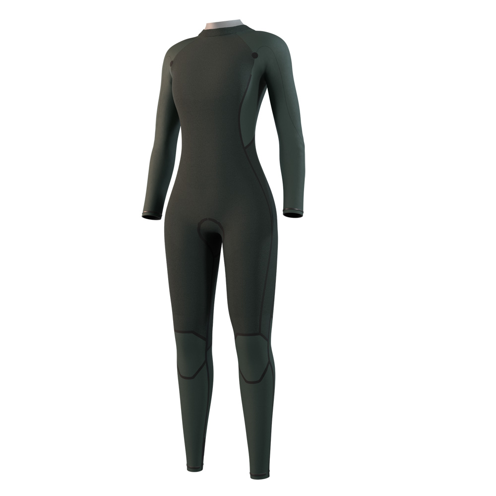 Mystic Haven Fullsuit 4/3mm Neoprenanzug Damen Schwarz Rückenreißverschluss 3