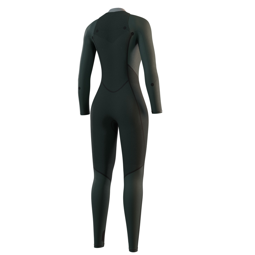 Mystic Haven Fullsuit 4/3mm Neoprenanzug Damen Schwarz Rückenreißverschluss 4