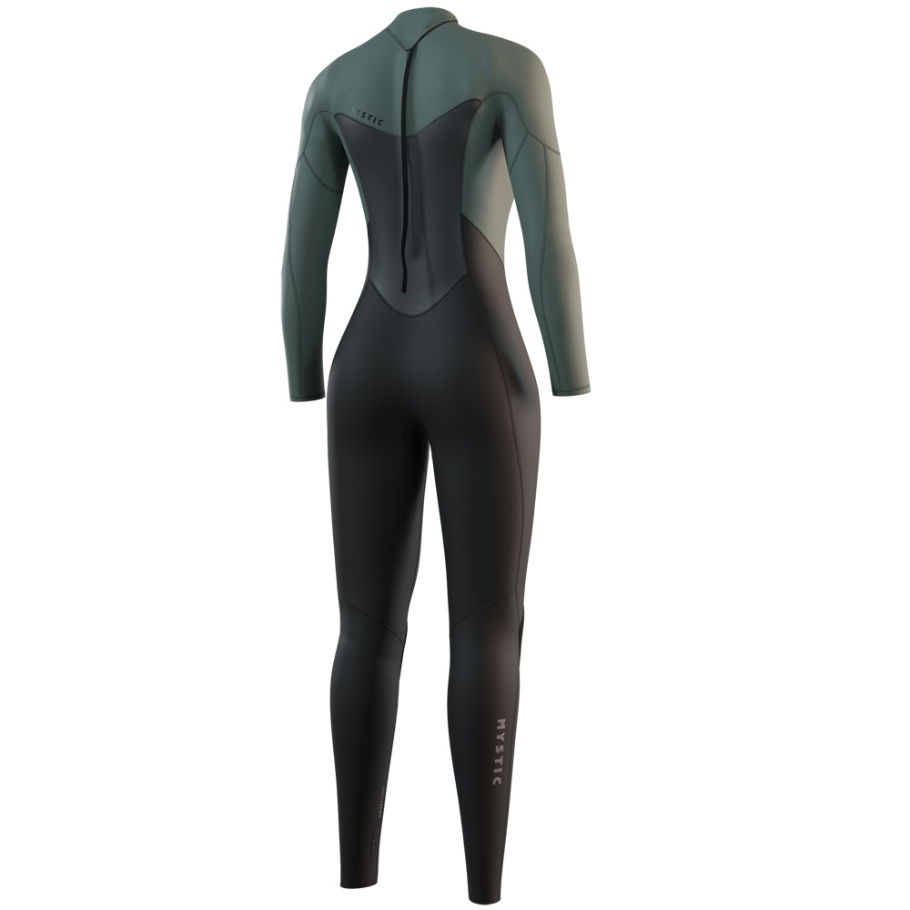 Mystic Star Fullsuit 5/3mm Neoprenanzug Damen Grün Rückenreißverschluss Foto 2