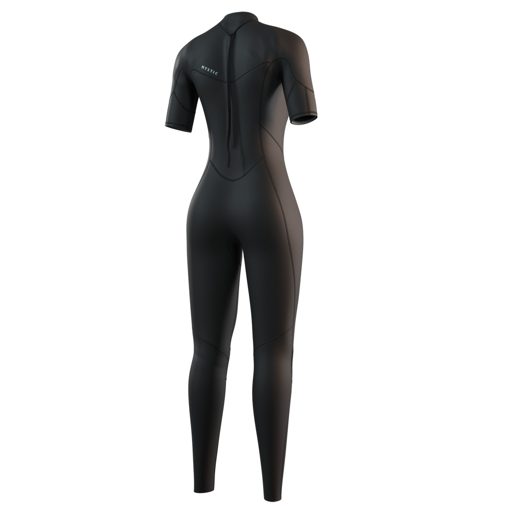 Mystic Brand Shortarm 3/2mm Neoprenanzug Damen Schwarz Rückenreißverschluss 2