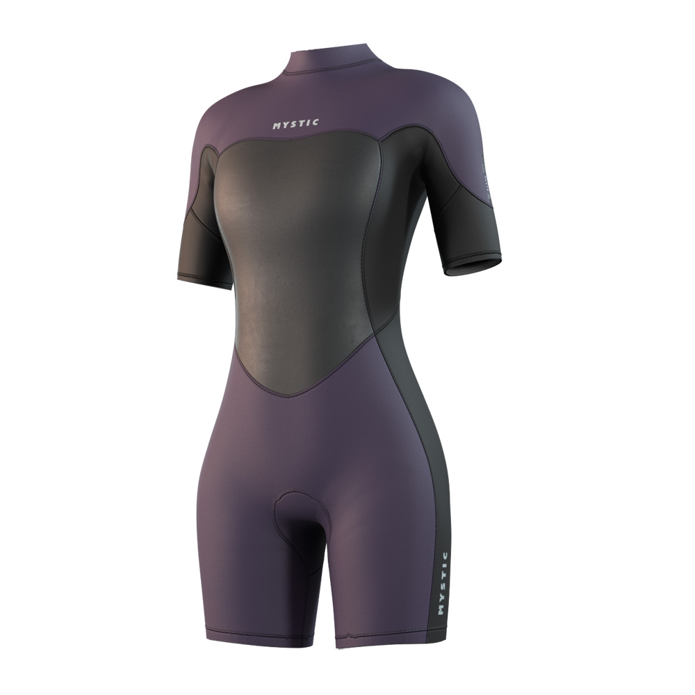 Mystic Brand Shorty 3/2mm Neoprenanzug Damen Lila Rückenreißverschluss foto 1
