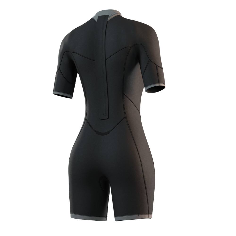 Mystic Marke Shorty 3/2mm Neoprenanzug Damen Grün Rückenreißverschluss 4