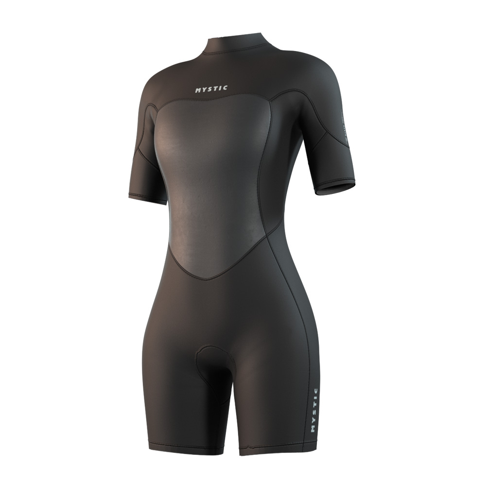 Mystic Marke Shorty 3/2mm Neoprenanzug Damen Schwarz Rückenreißverschluss foto 1