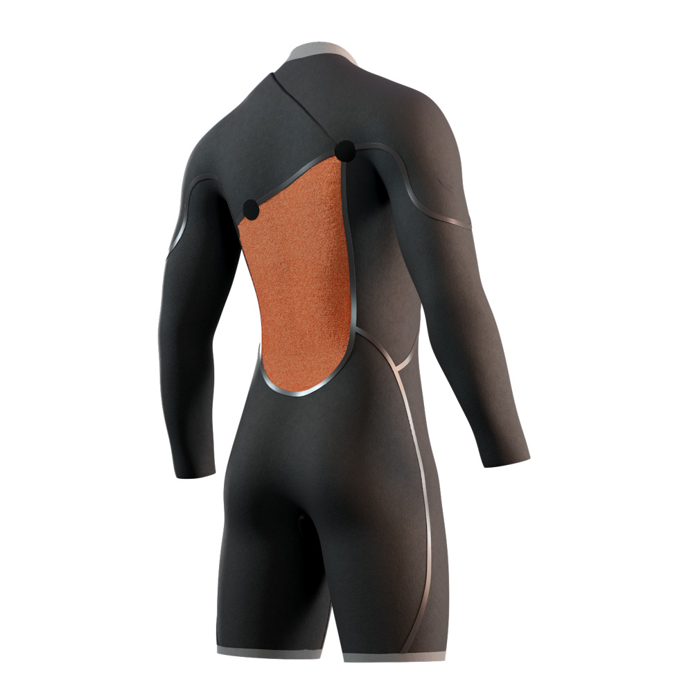 Mystic The One Langarm Shorty 3/2 mm Zipfree Herren Grün 4