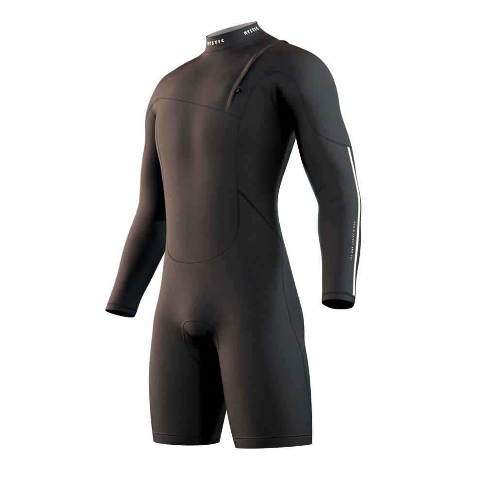 Mystic The One Langarm Shorty 3/2 mm Zipfree Herren schwarz foto 1