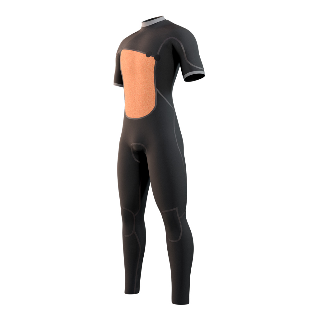 Mystic The One Shortarm 3/2 mm Zipfree Herren Schwarz 3