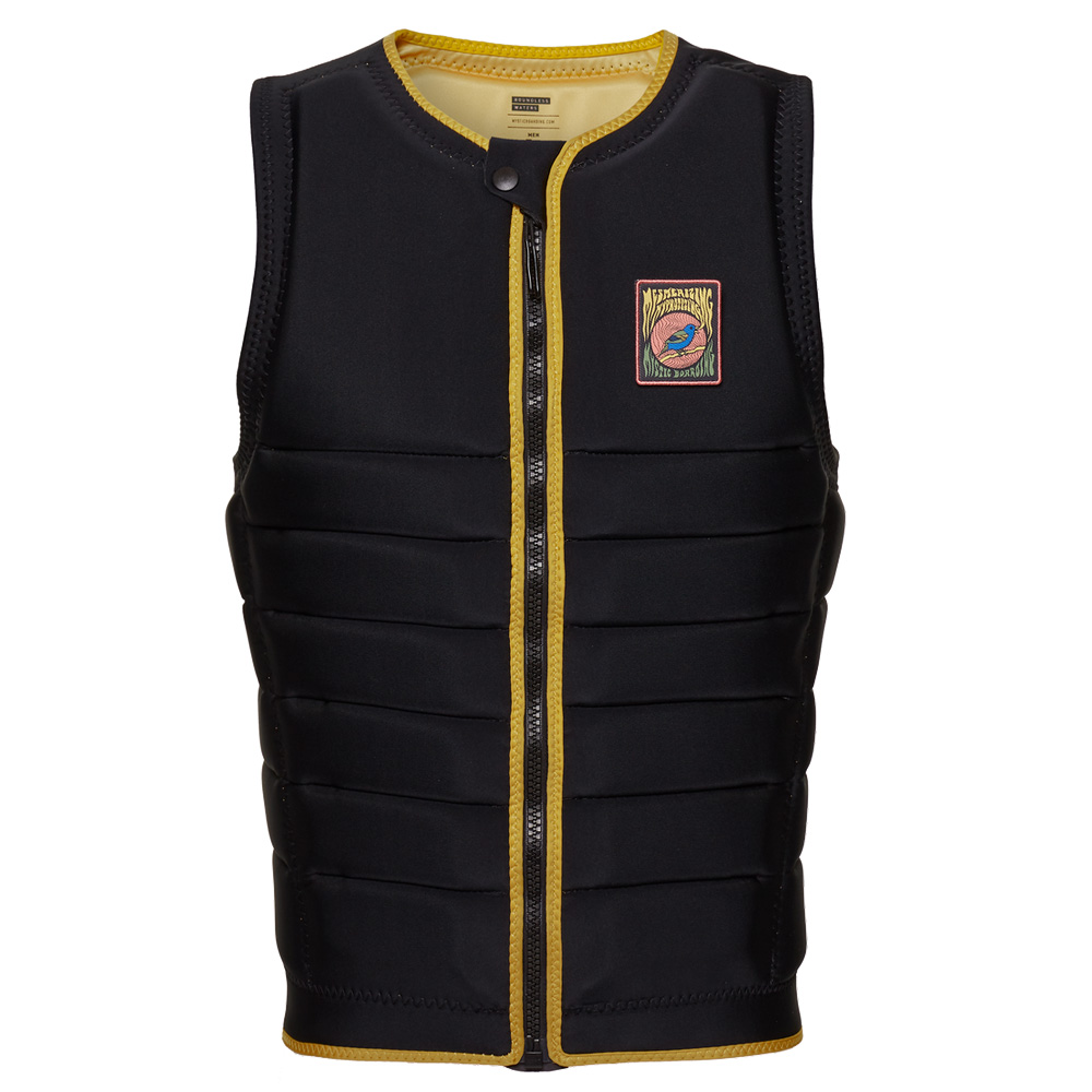 Mystic The Dom Impact Weste für Herren mit Reißverschluss vorne, schwarz/gelb foto 1
