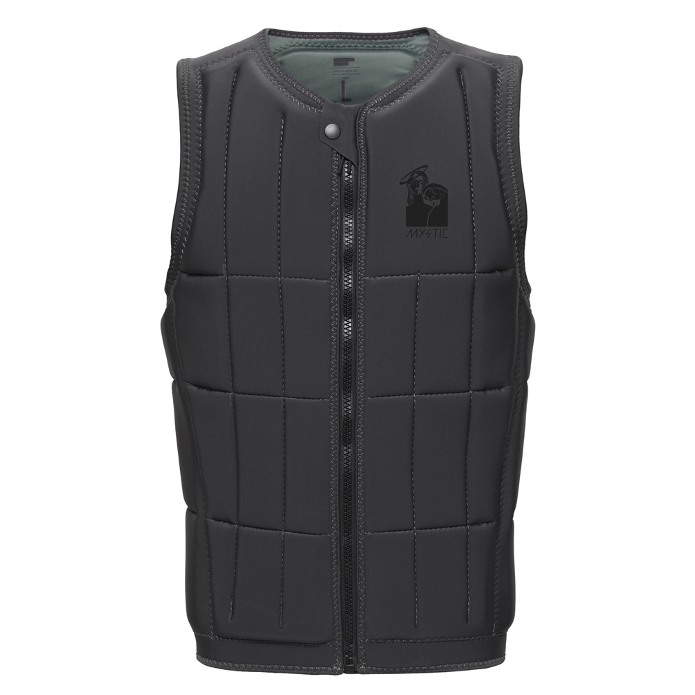 Mystic Anarchy Impact Weste Herren Brustreißverschluss Wake Phantom Grau foto 1
