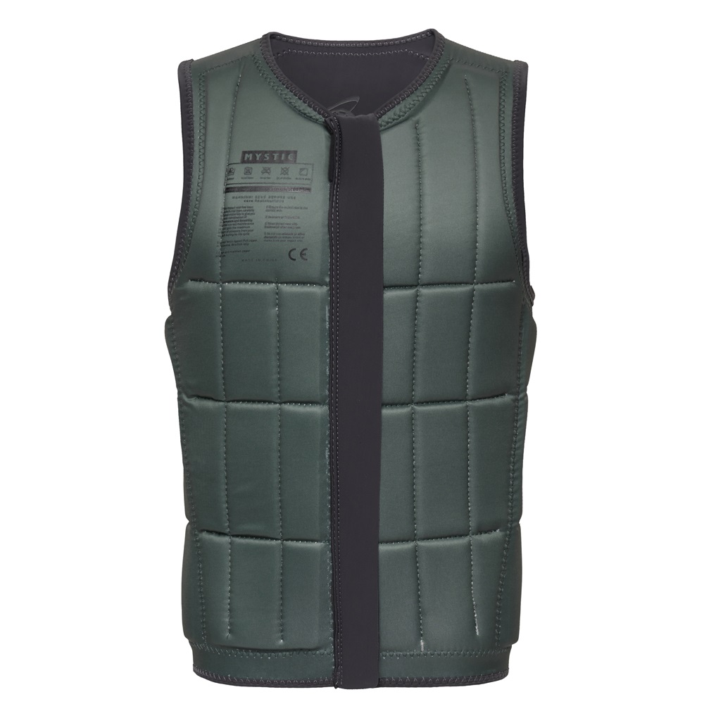 Mystic Anarchy Impact Weste Herren Brustreißverschluss Wake Phantom Grau 3