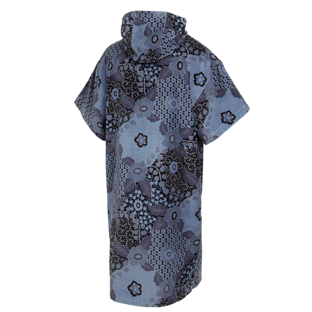 Mystic Poncho Velours AOP unisex blau / schwarz 4
