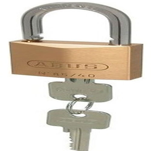 Abus Vorhängeschloss mit Messinggehäuse und Edelstahlbügel 40mm foto 1