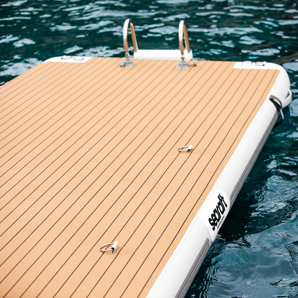 SeaRaft Teak Deck Grau Small Aufblasbares Plattform 4