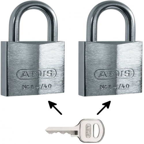 Abus Marine Vorhängeschloss aus gehärtetem Stahl, 40 mm, 2 Stück 2