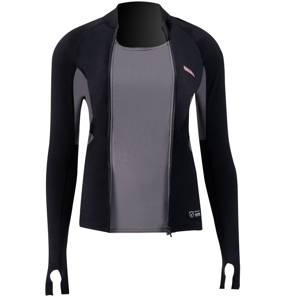 Prolimit Sup-Top für Damen, umwandelbar, schwarz/grau 3