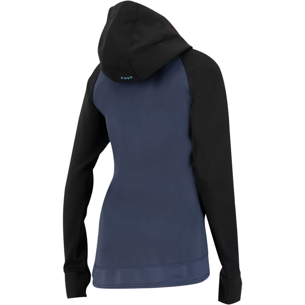 Prolimit sup Neopren Hoodie Damen mit Reißverschluss 1,5mm Schwarz Schwarz 4