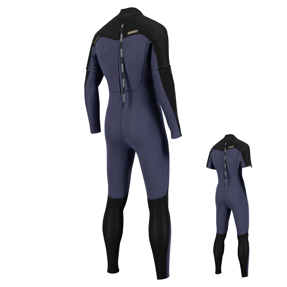 Prolimit Raider fullsuit mit abnehmbaren Ärmeln 3/2 Backzip Navy/Schwarz 4