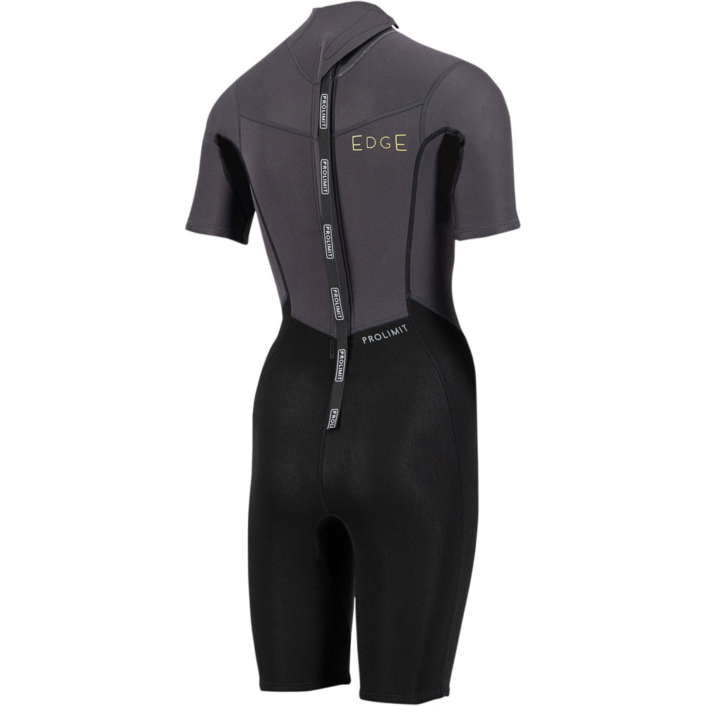 Prolimit Edge Shorty 2/2 Rückenreißverschluss schwarz Damen Neoprenanzug schwarz 2