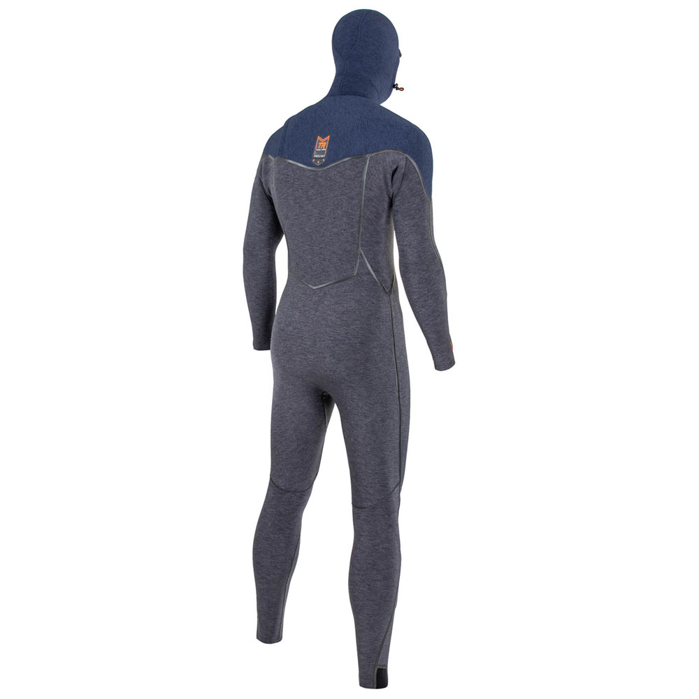 Prolimit Mercury Hooded Steamer 6/4 mm Brustreißverschluss Herren Schwarz/Blau 2