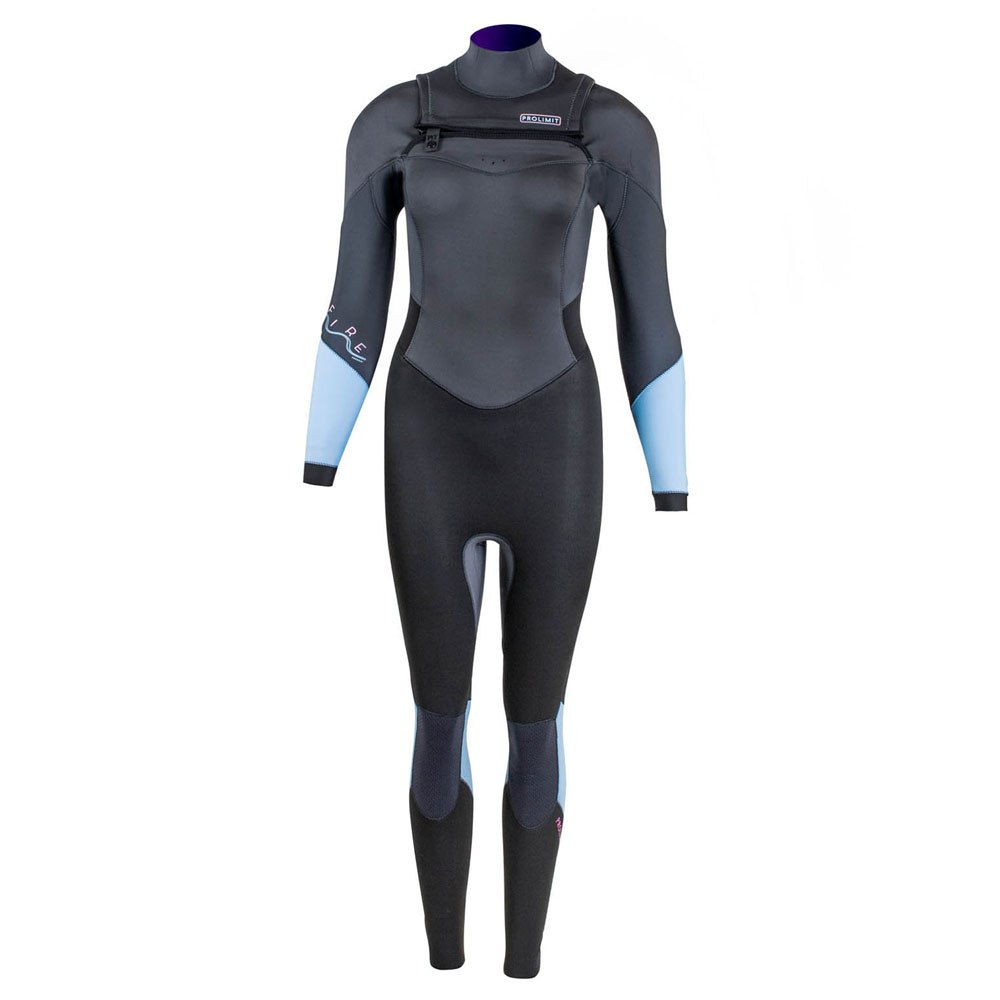 Fire steamer Freezip 4/3 mm Grauer Brustreißverschluss Damen Neoprenanzug