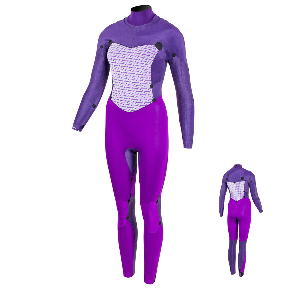 Prolimit Fire steamer Freezip 4/3 mm Grauer Brustreißverschluss Damen Neoprenanzug 4