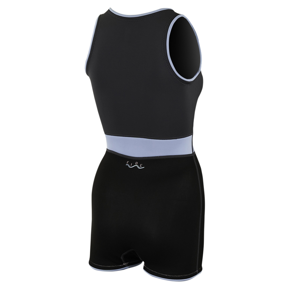 Prolimit Fire sleeveless Shorty 2/2 mm Reißverschluss Grau/Blau Damen Neoprenanzug 4