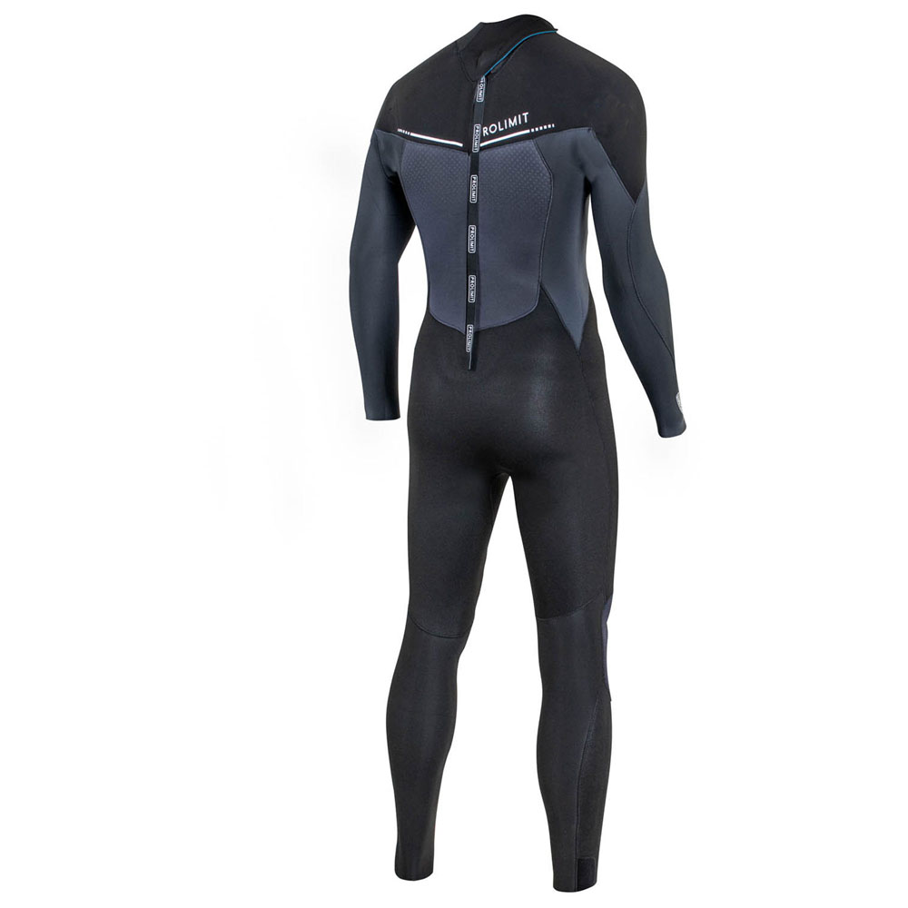 Prolimit Fusion Steamer 4/3 mm Rückenreißverschluss Herren-Wetsuit Schwarz 3