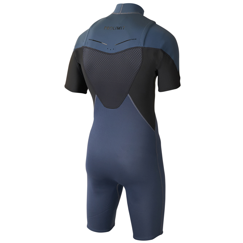 Prolimit Fusion Shorty Freezip 2/2 mm Brustreißverschluss Herren-Wetsuit Misty Blau 3
